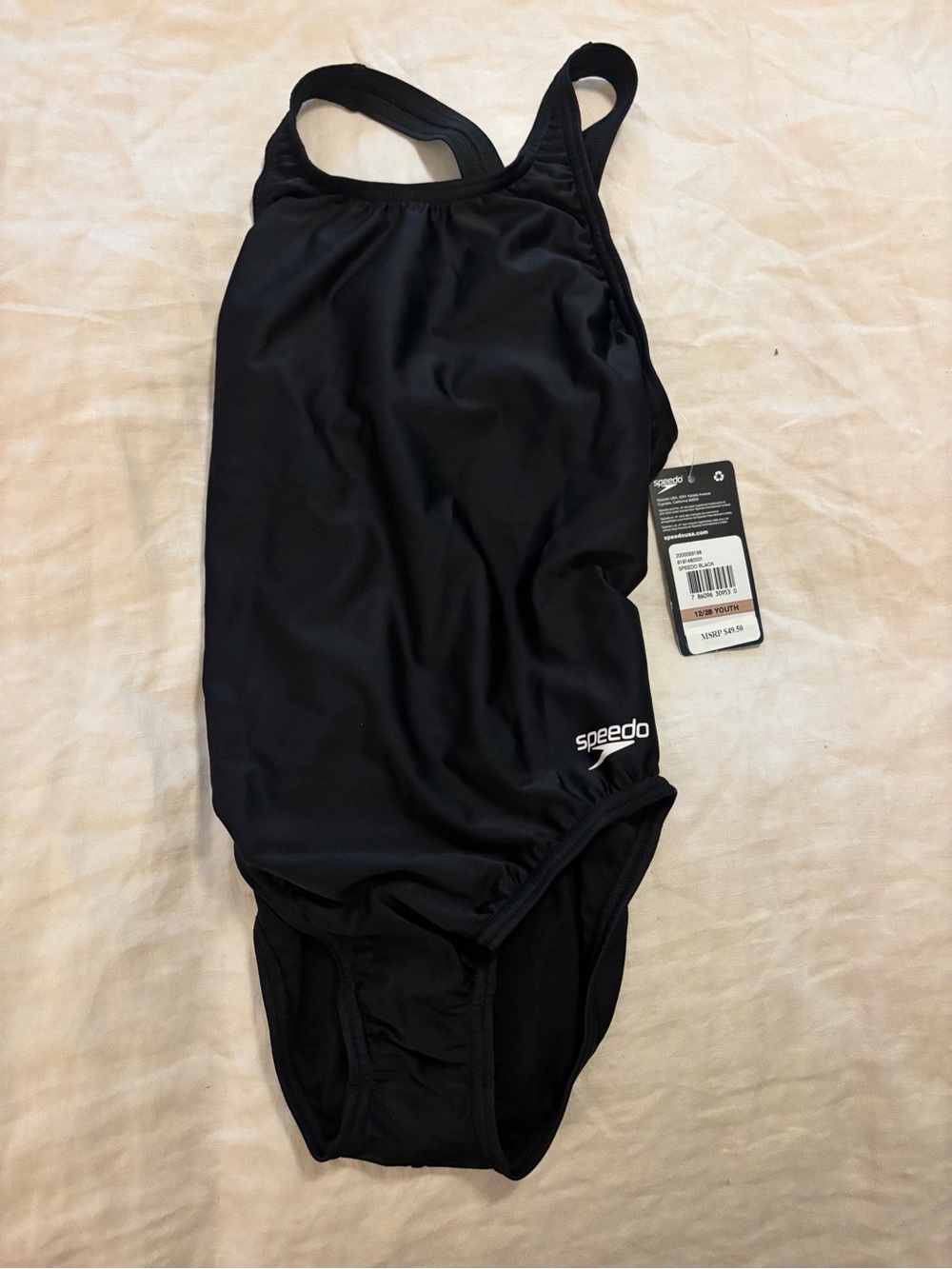 Speedo Black Youth One-Piece Swimwear
